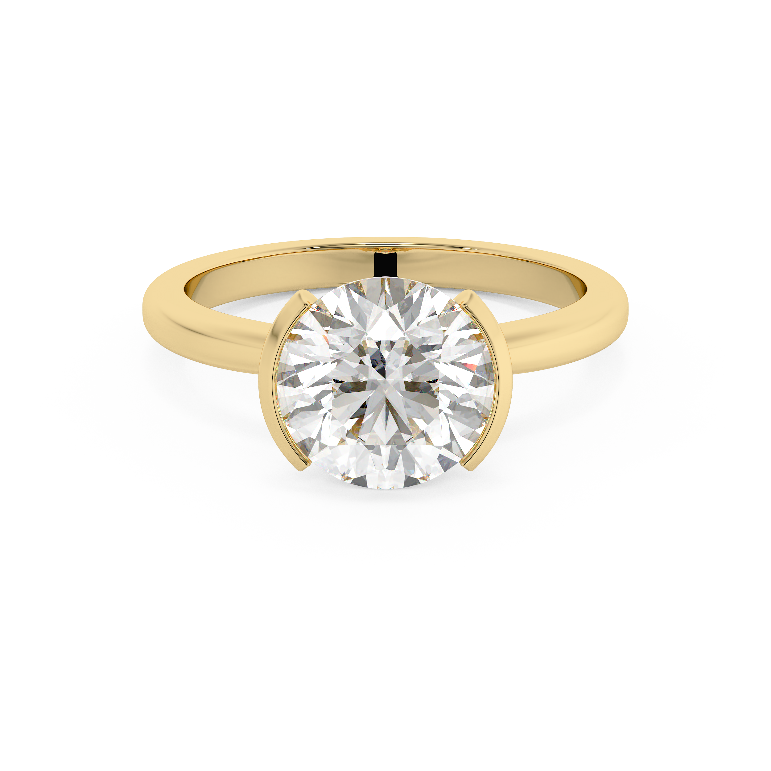 Emerald Solitaire Lab Grown Diamond Engagement Ring
