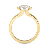 Emerald Solitaire Lab Grown Diamond Engagement Ring