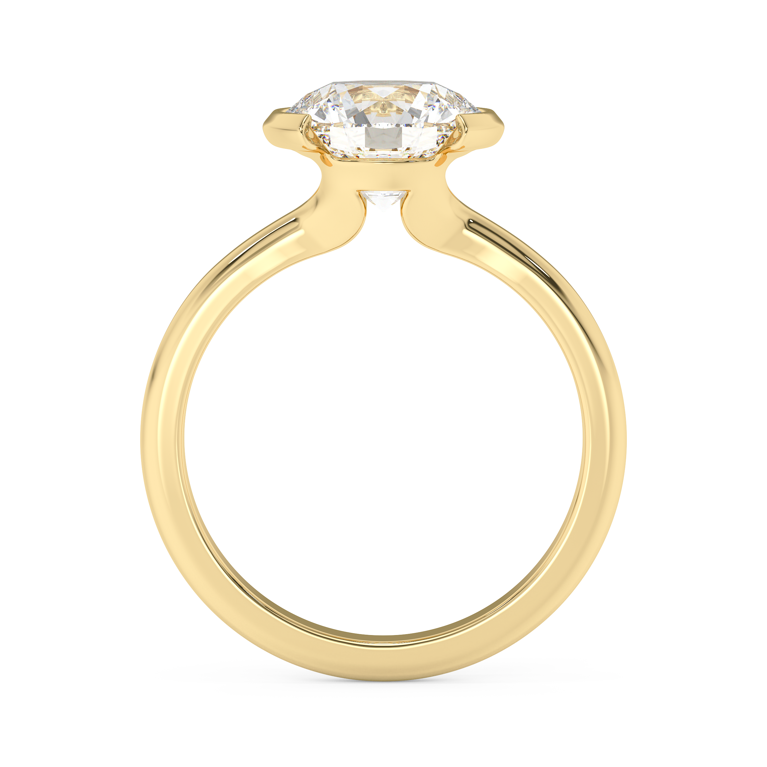 Emerald Solitaire Lab Grown Diamond Engagement Ring