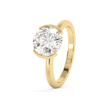 Emerald Solitaire Lab Grown Diamond Engagement Ring