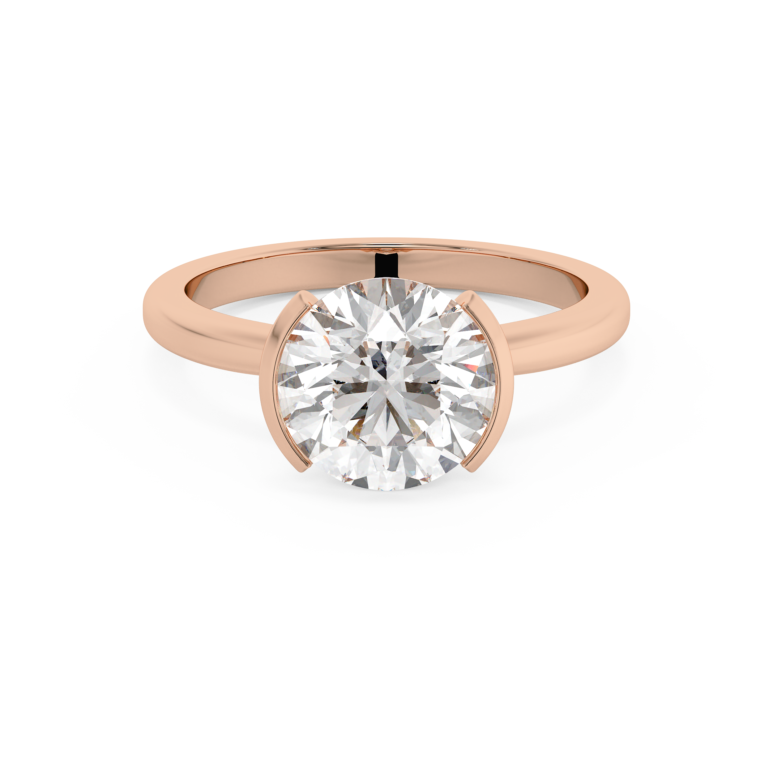 Emerald Solitaire Lab Grown Diamond Engagement Ring