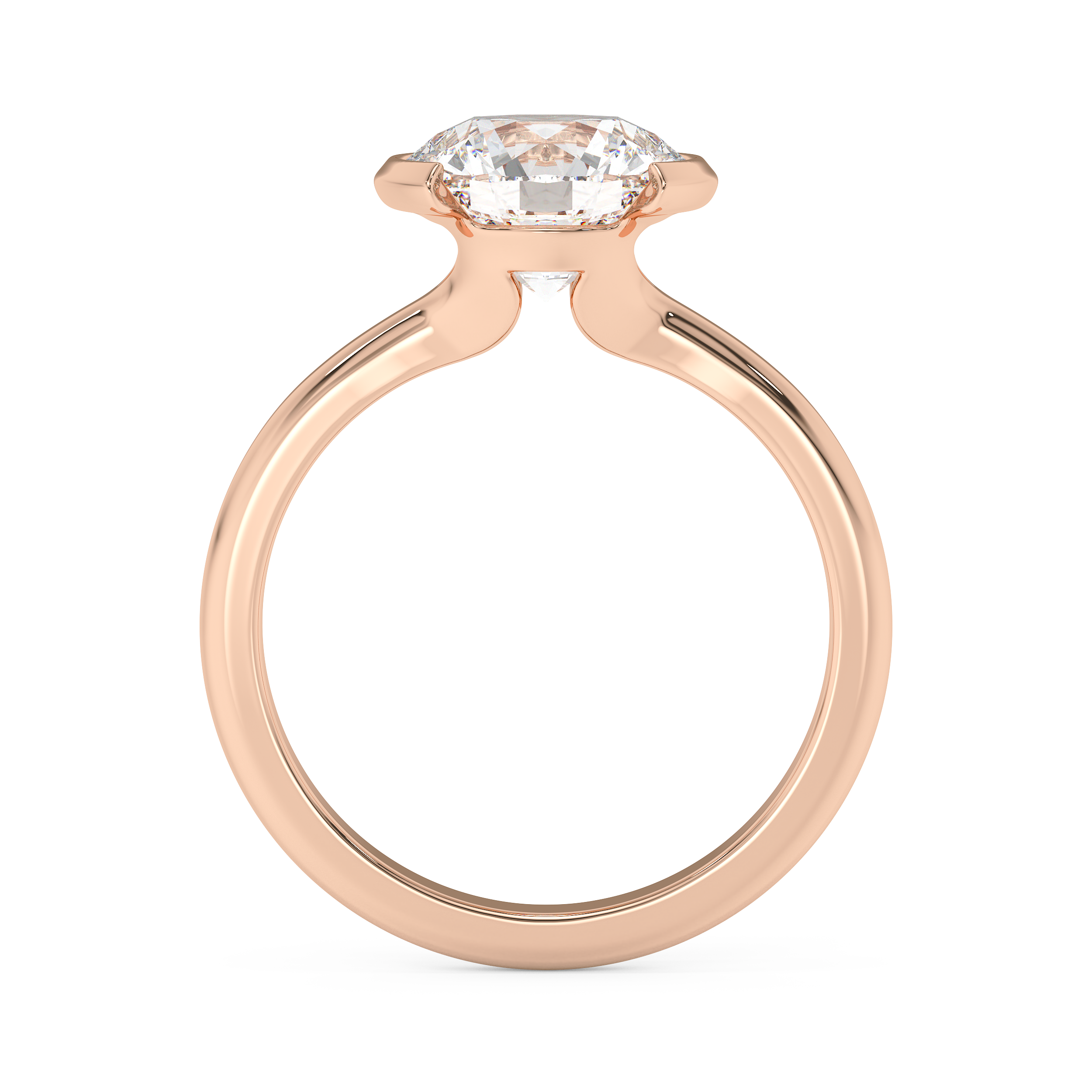 Emerald Solitaire Lab Grown Diamond Engagement Ring