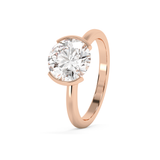 Emerald Solitaire Lab Grown Diamond Engagement Ring