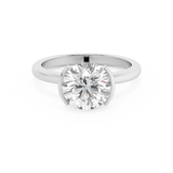 Emerald Solitaire Lab Grown Diamond Engagement Ring