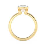 Emerald Solitaire Lab Grown Diamond Engagement Ring