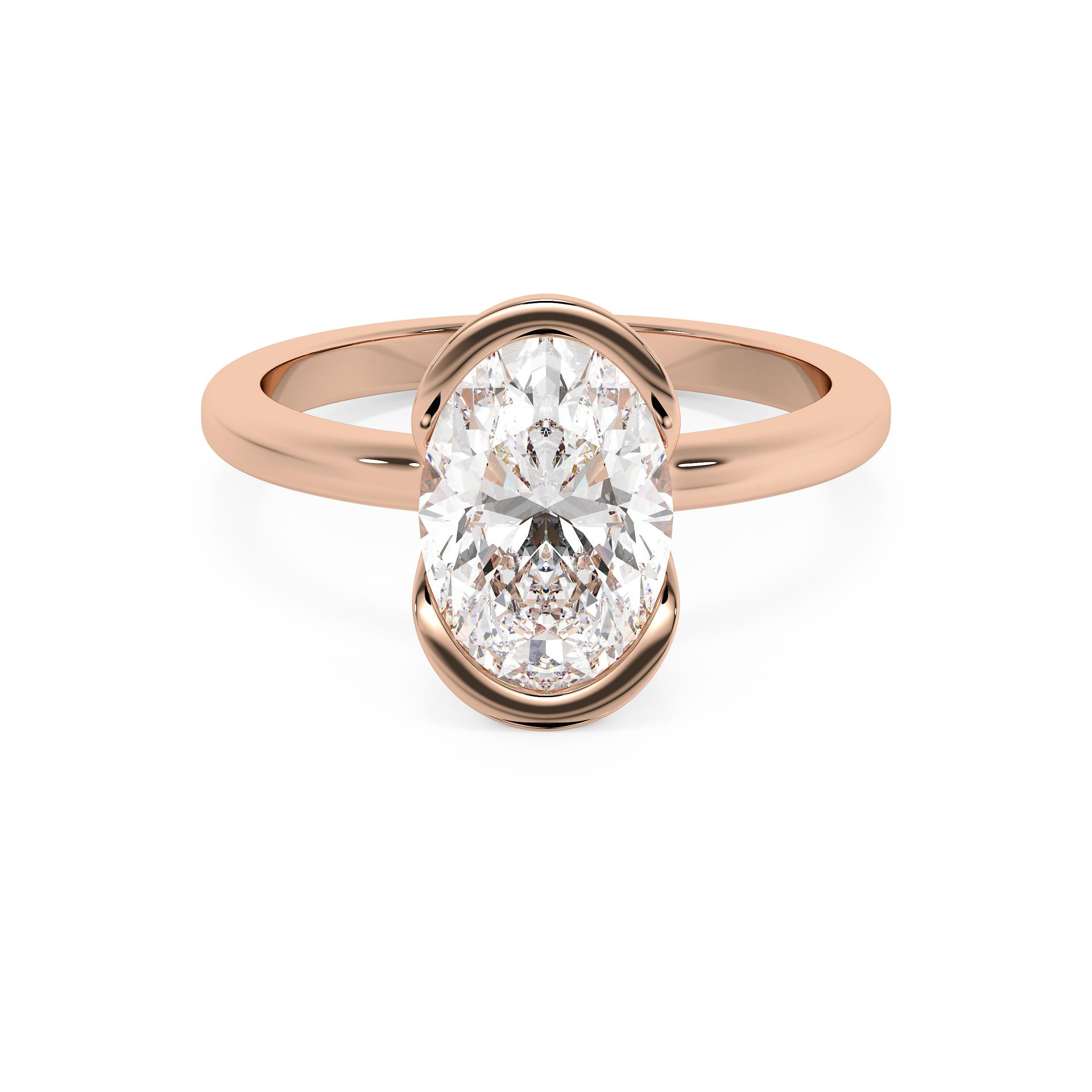 Emerald Solitaire Lab Grown Diamond Engagement Ring