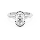 Emerald Solitaire Lab Grown Diamond Engagement Ring