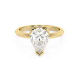Emerald Solitaire Lab Grown Diamond Engagement Ring