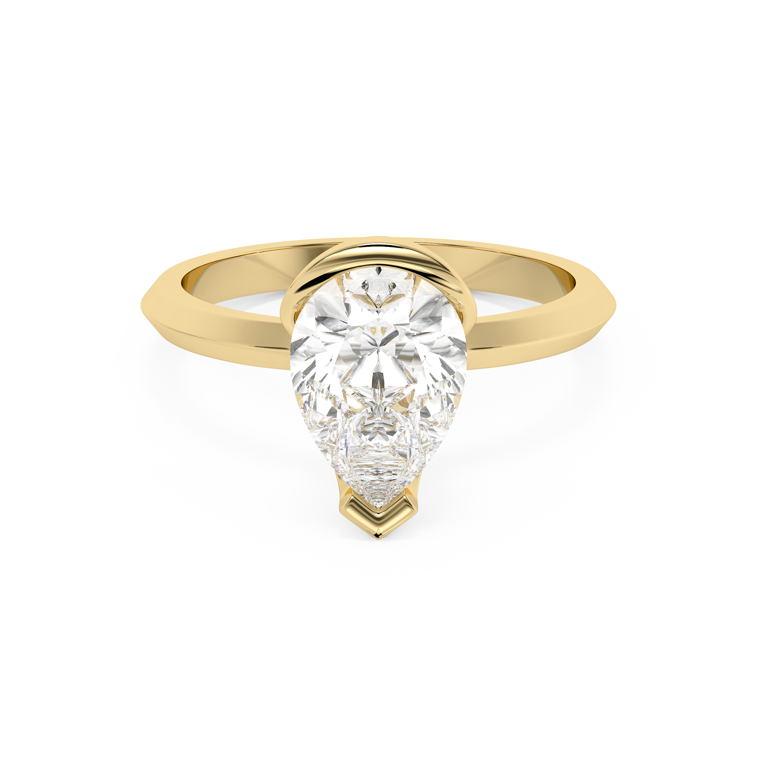 Emerald Solitaire Lab Grown Diamond Engagement Ring
