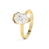 Emerald Solitaire Lab Grown Diamond Engagement Ring