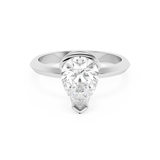 Emerald Solitaire Lab Grown Diamond Engagement Ring