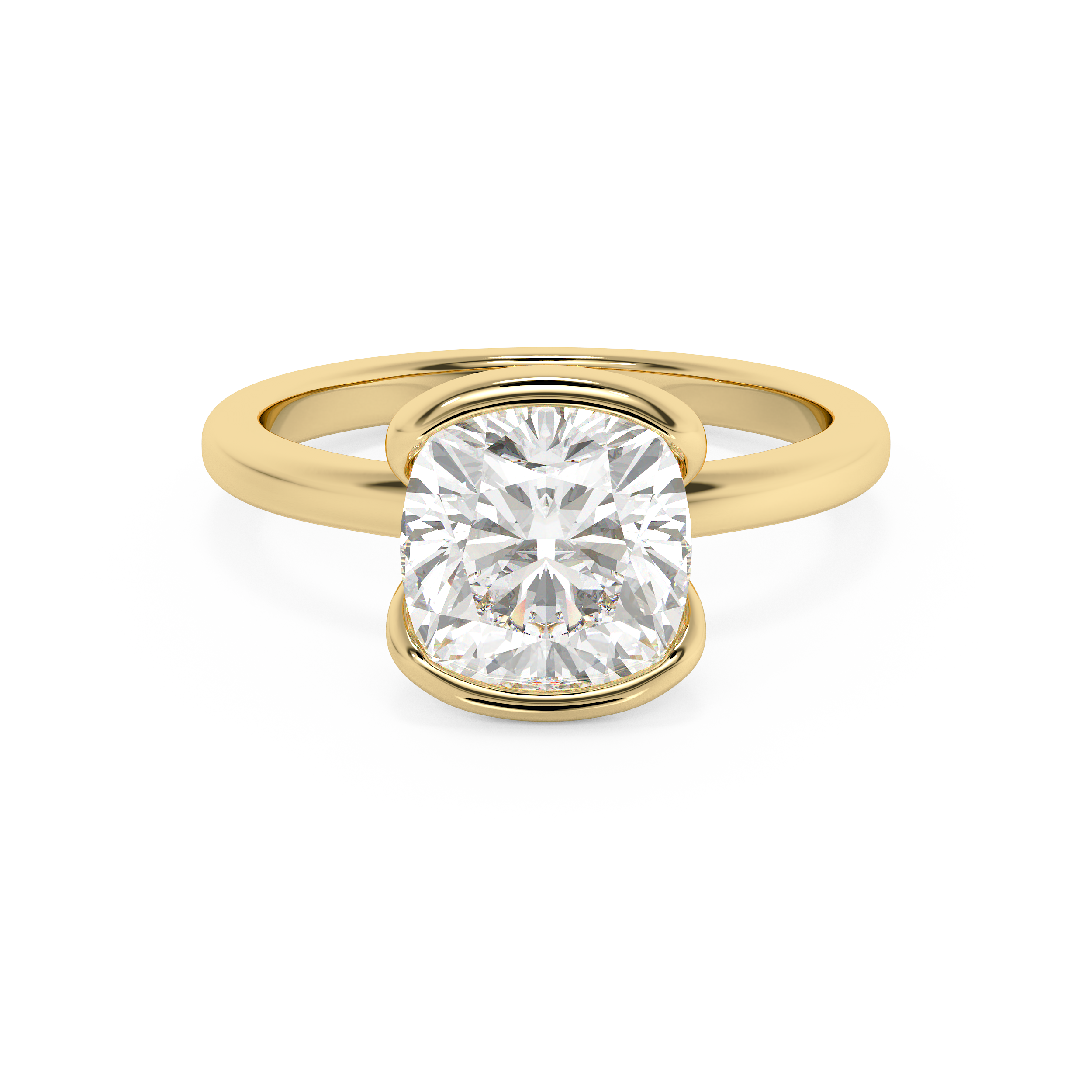 Emerald Solitaire Lab Grown Diamond Engagement Ring