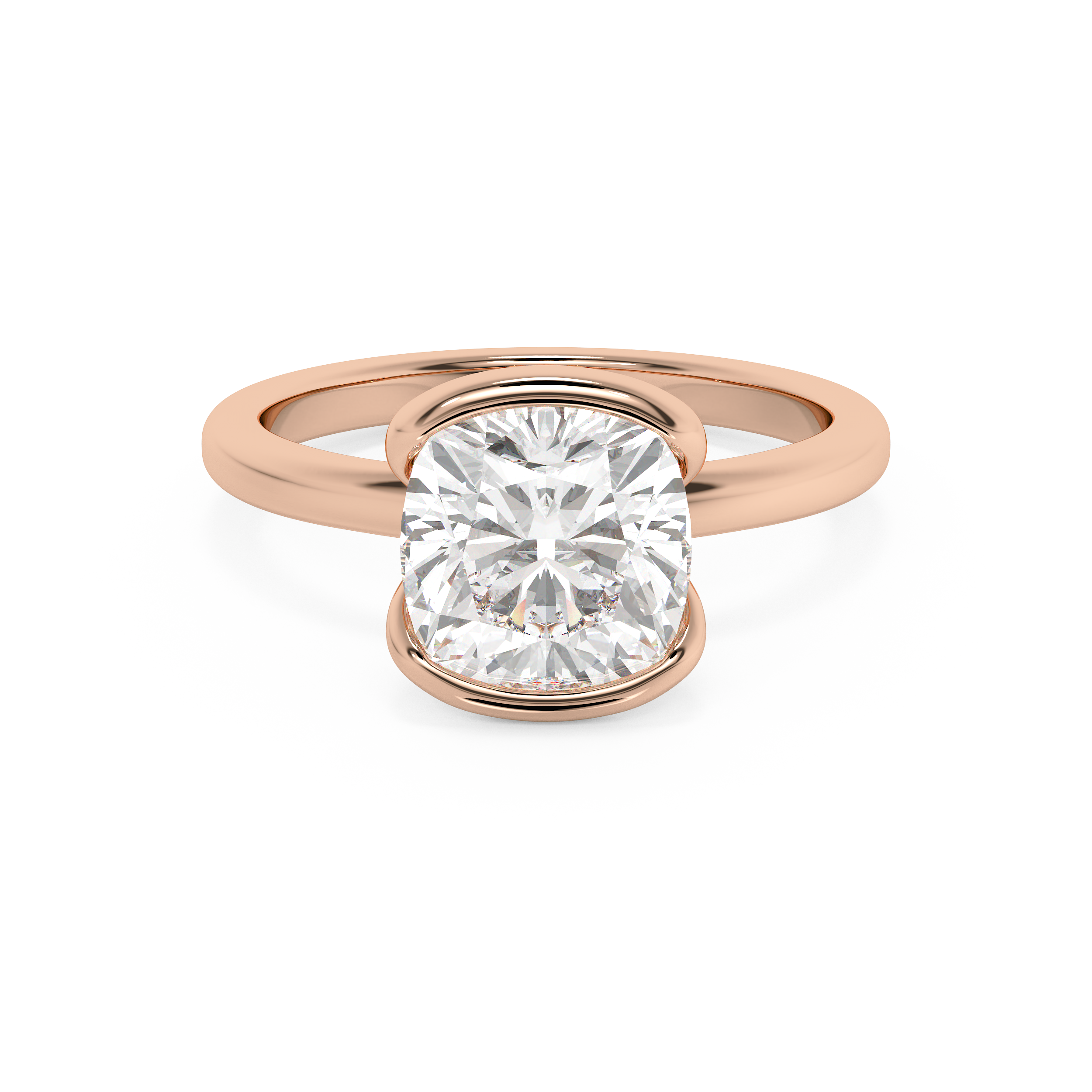 Emerald Solitaire Lab Grown Diamond Engagement Ring
