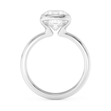 Emerald Solitaire Lab Grown Diamond Engagement Ring