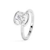 Emerald Solitaire Lab Grown Diamond Engagement Ring