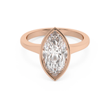 Emerald Solitaire Lab Grown Diamond Engagement Ring