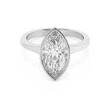 Emerald Solitaire Lab Grown Diamond Engagement Ring