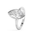 Emerald Solitaire Lab Grown Diamond Engagement Ring