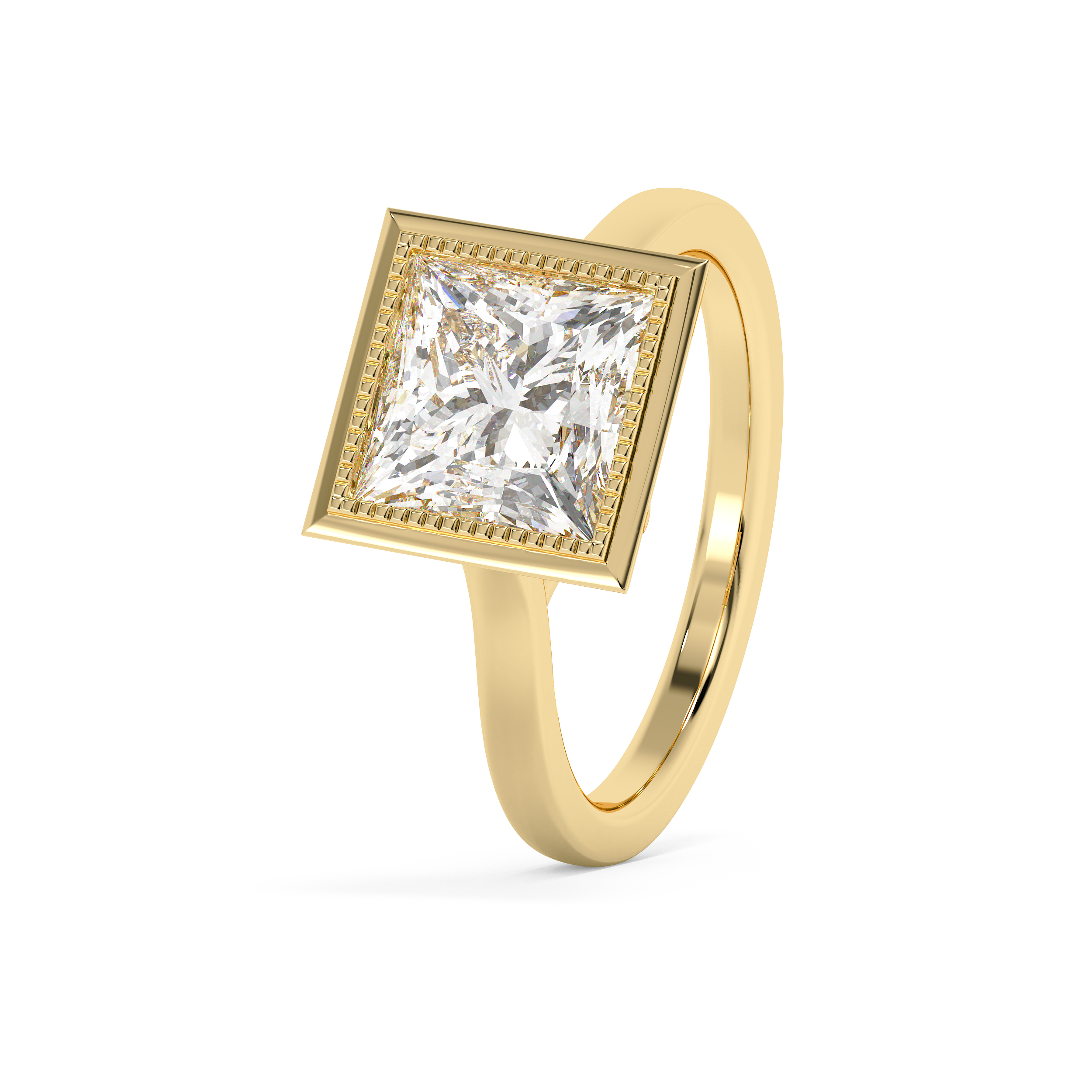 Emerald Solitaire Lab Grown Diamond Engagement Ring