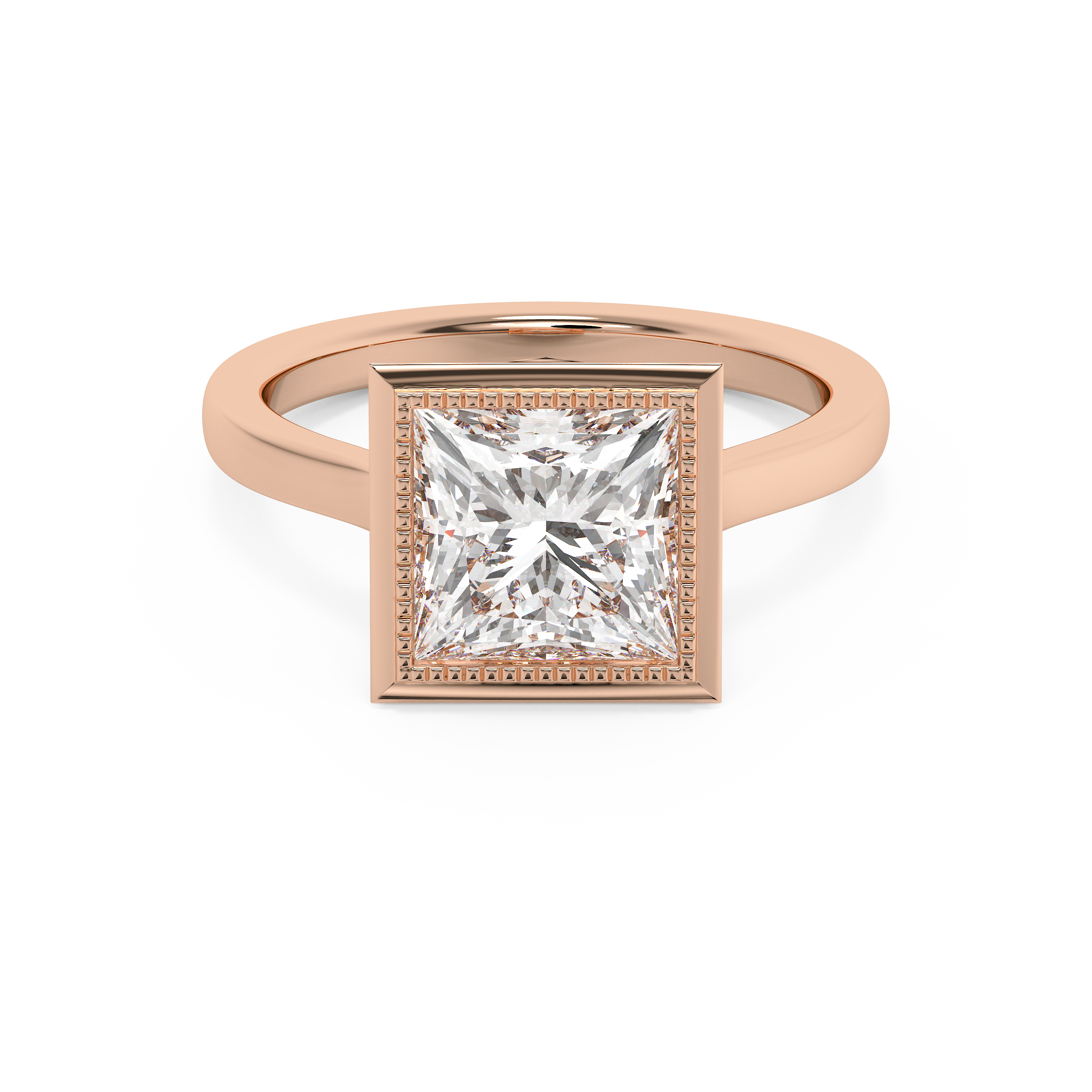 Emerald Solitaire Lab Grown Diamond Engagement Ring