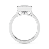 Emerald Solitaire Lab Grown Diamond Engagement Ring