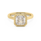 Emerald Solitaire Lab Grown Diamond Engagement Ring