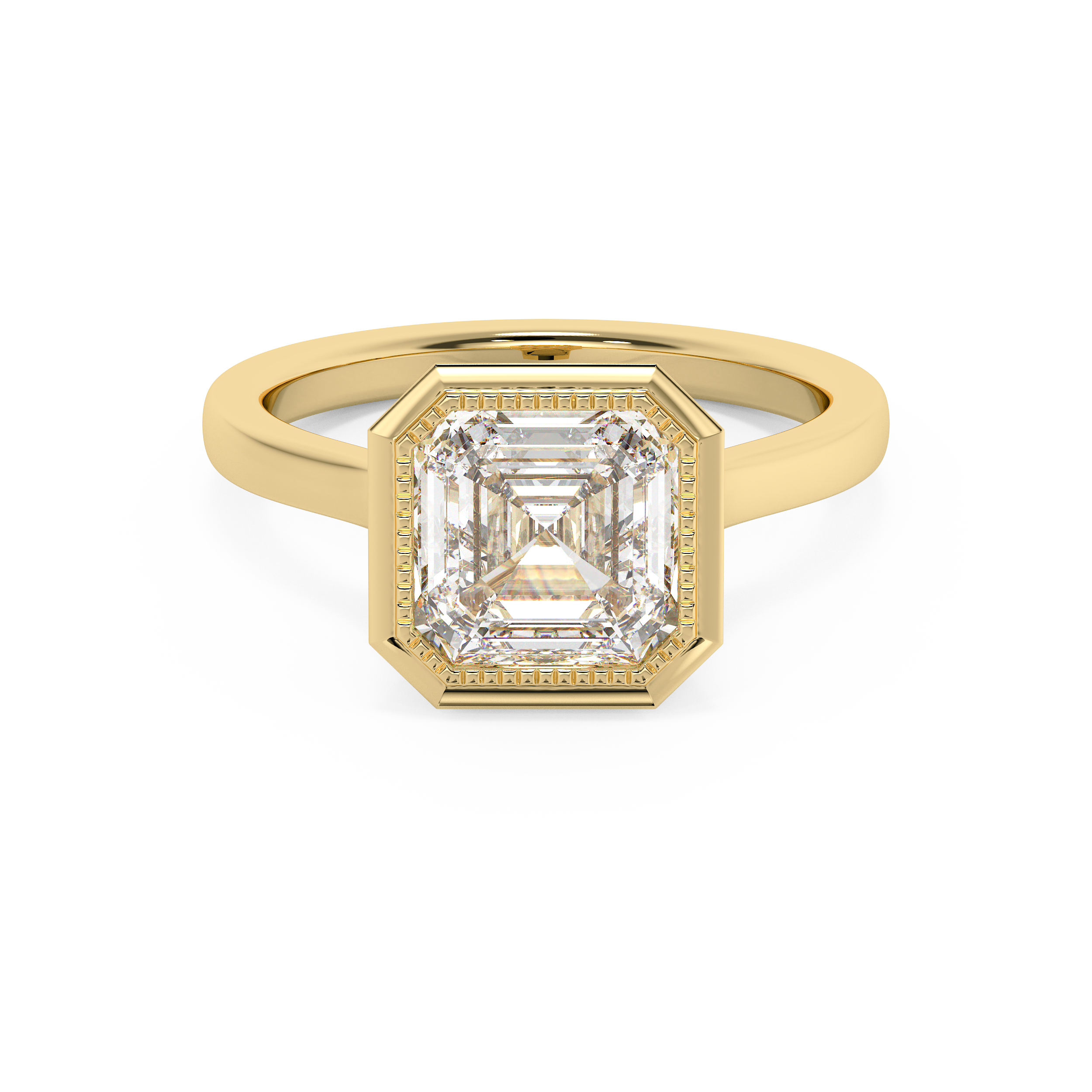 Emerald Solitaire Lab Grown Diamond Engagement Ring
