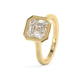 Emerald Solitaire Lab Grown Diamond Engagement Ring