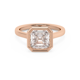 Emerald Solitaire Lab Grown Diamond Engagement Ring
