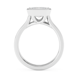 Emerald Solitaire Lab Grown Diamond Engagement Ring
