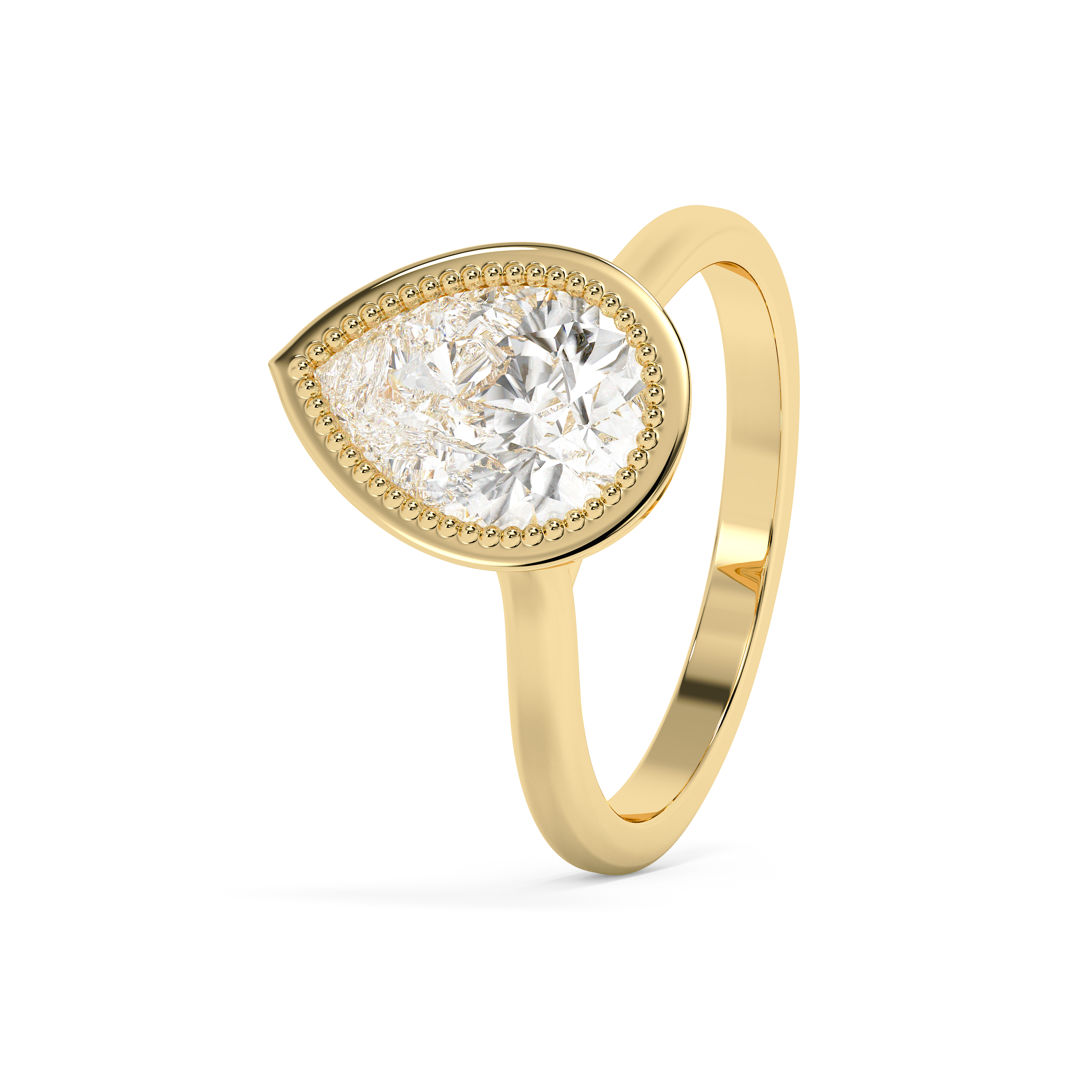 Emerald Solitaire Lab Grown Diamond Engagement Ring