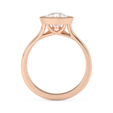 Emerald Solitaire Lab Grown Diamond Engagement Ring