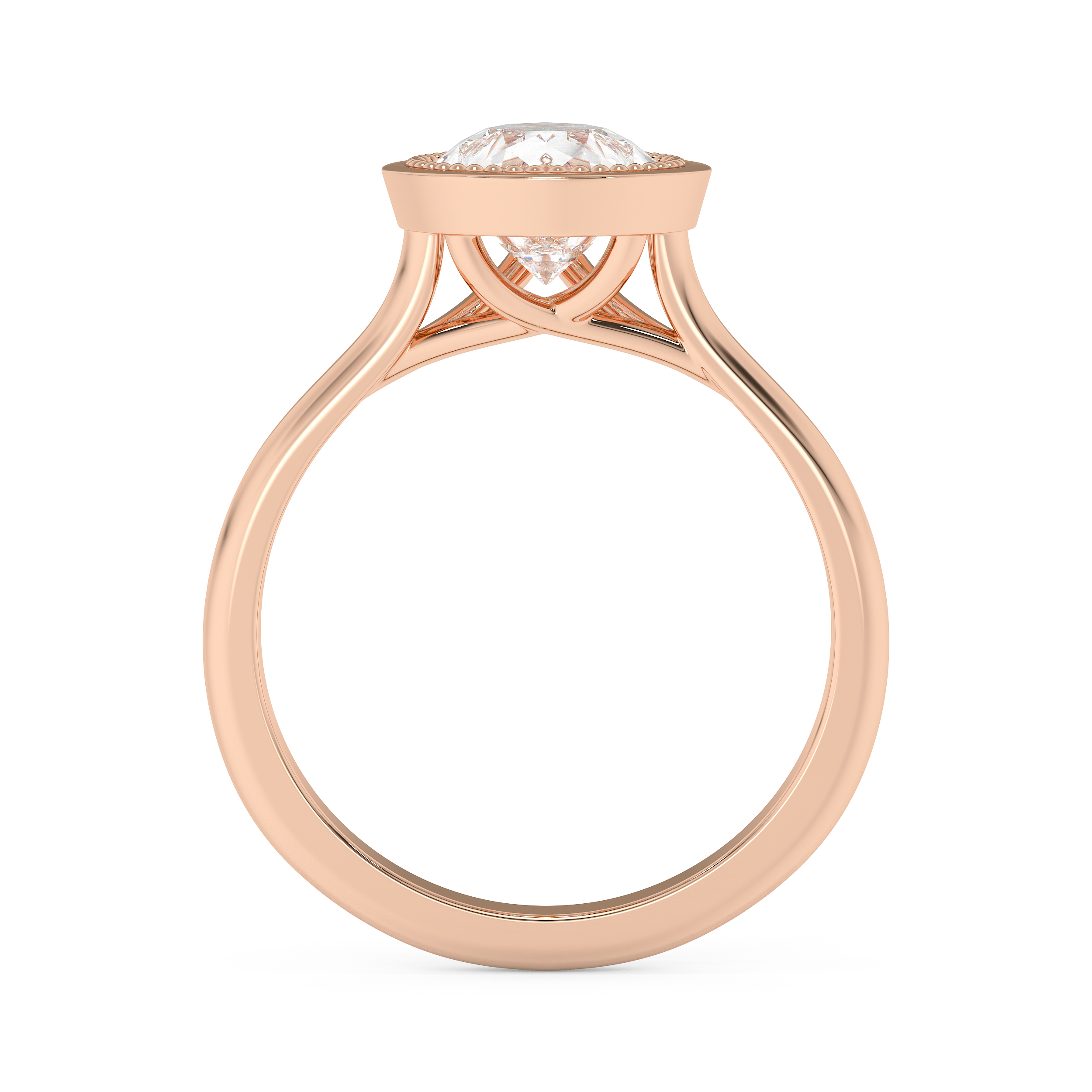 Emerald Solitaire Lab Grown Diamond Engagement Ring