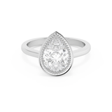 Emerald Solitaire Lab Grown Diamond Engagement Ring