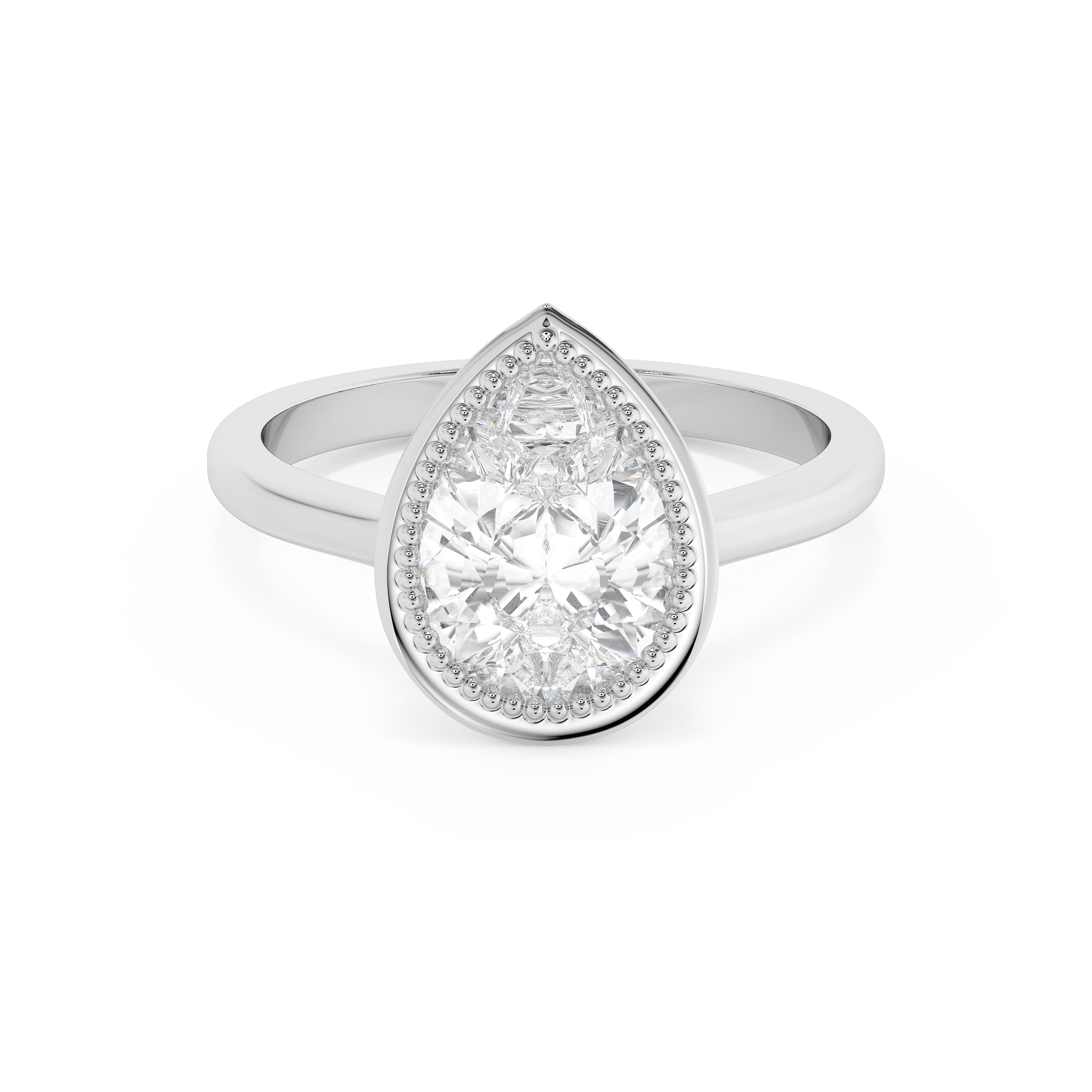 Emerald Solitaire Lab Grown Diamond Engagement Ring