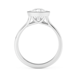 Emerald Solitaire Lab Grown Diamond Engagement Ring