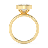 Emerald Solitaire Lab Grown Diamond Engagement Ring