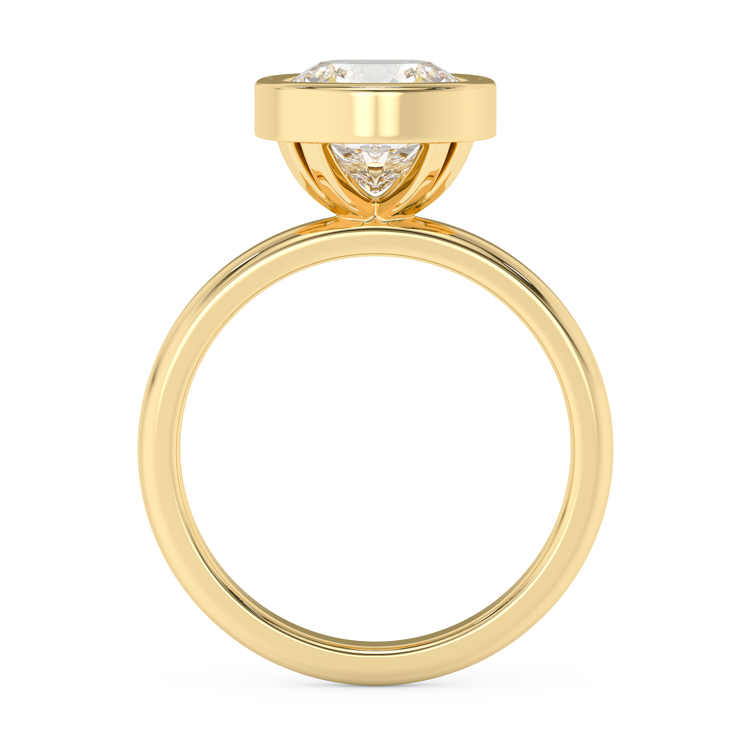 Emerald Solitaire Lab Grown Diamond Engagement Ring