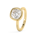 Emerald Solitaire Lab Grown Diamond Engagement Ring