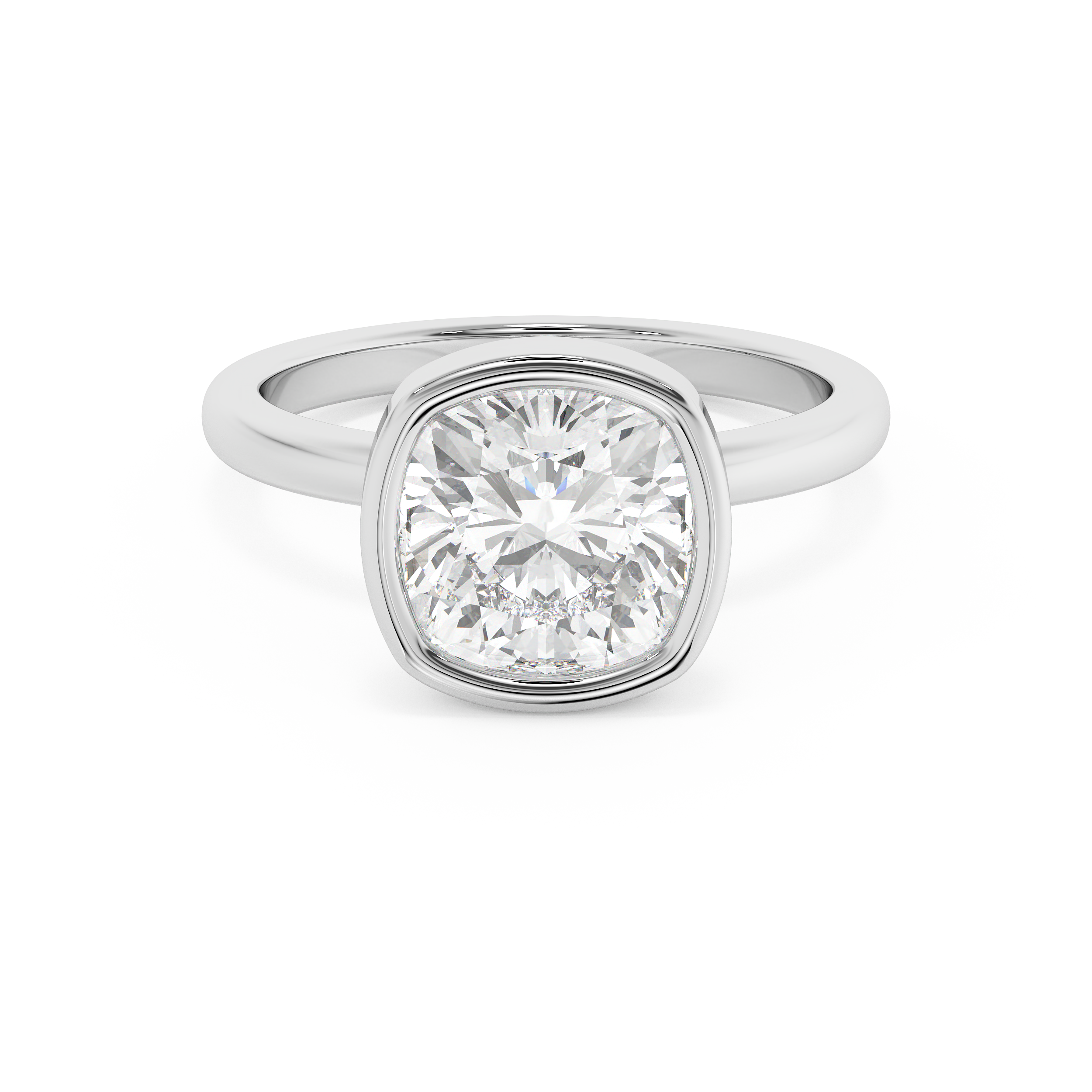Emerald Solitaire Lab Grown Diamond Engagement Ring