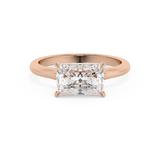 Emerald Solitaire Lab Grown Diamond Engagement Ring