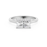 Emerald Solitaire Lab Grown Diamond Engagement Ring