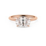 Emerald Solitaire Lab Grown Diamond Engagement Ring
