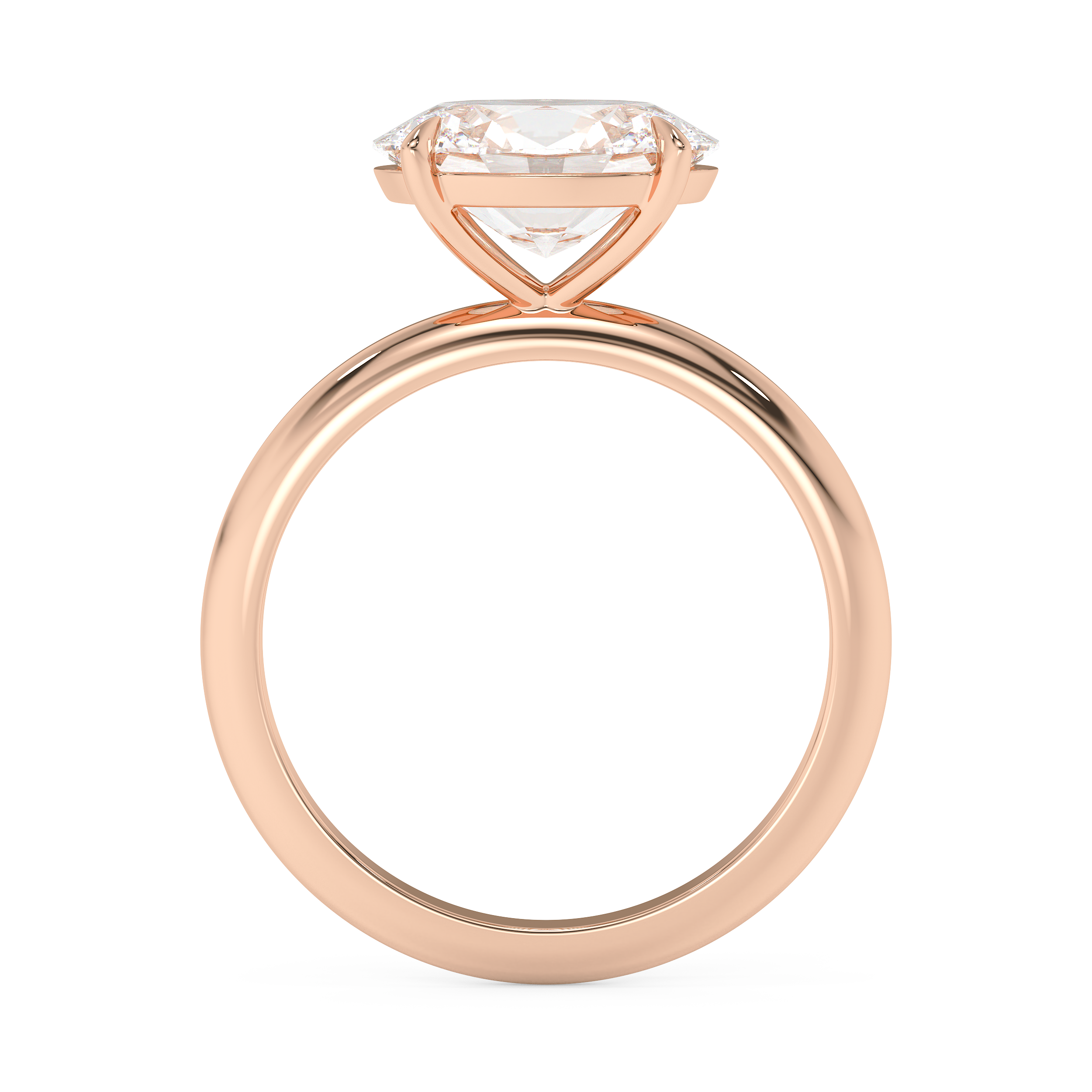 Emerald Solitaire Lab Grown Diamond Engagement Ring