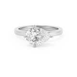 Emerald Solitaire Lab Grown Diamond Engagement Ring