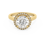 Emerald Solitaire Lab Grown Diamond Engagement Ring