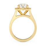 Emerald Solitaire Lab Grown Diamond Engagement Ring