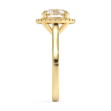 Emerald Solitaire Lab Grown Diamond Engagement Ring