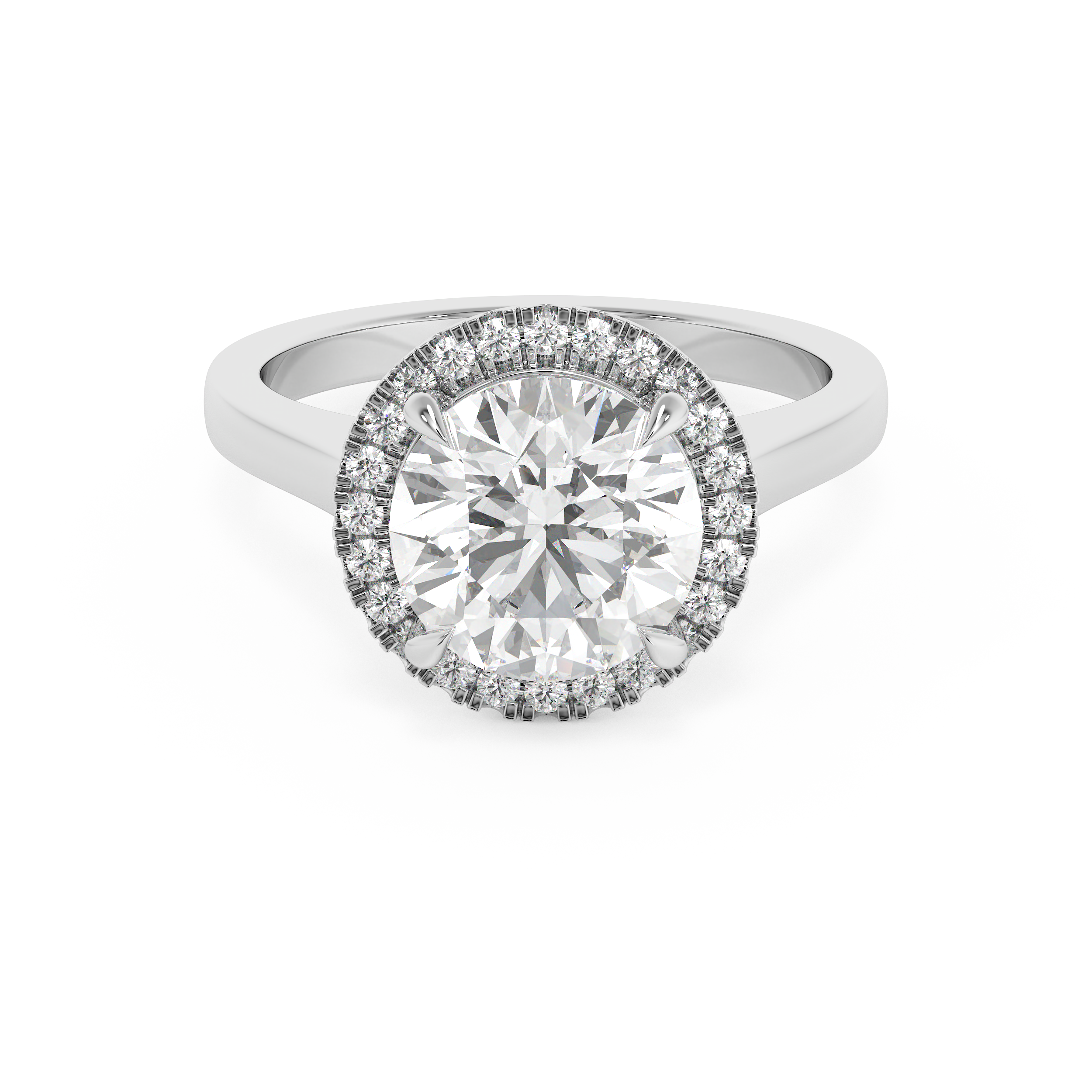 Emerald Solitaire Lab Grown Diamond Engagement Ring