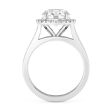 Emerald Solitaire Lab Grown Diamond Engagement Ring
